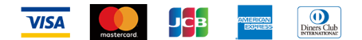 VISA, Master Card, JCB, American Express, Diners Club